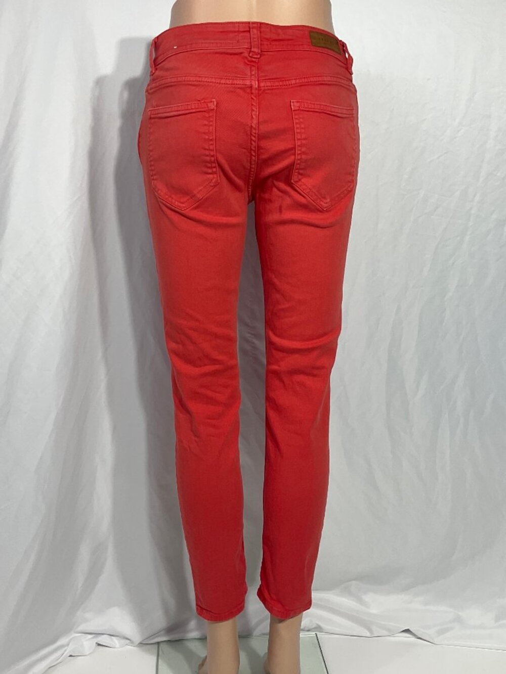 Sezane Size 28 Denim Perfect 7/8 Slim Coral/Orange Jeans Womens Ankle/Short 25" - Picture 2 of 15